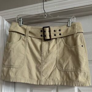 Abercrombie Belted Corduroy Mini Skirt
